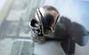 Accessories - 10 Pcs Of Antique Silver 3D Pirate Skull Beads 12x14x20mm A7762