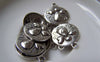 Accessories - 10 Pcs Of Antique Silver Angel Round Charms 18x21mm A4966
