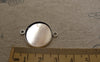 Accessories - 10 Pcs Of Antique Silver Base Settings Connnector Match 20mm Cabochon A7507