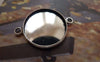 Accessories - 10 Pcs Of Antique Silver Base Settings Connnector Match 20mm Cabochon A7507