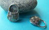 Accessories - 10 Pcs Of Antique Silver Basketweave Handbag Charms Pendants 11x16mm A2617