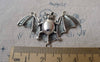 Accessories - 10 Pcs Of Antique Silver Bat Connector Charms 28x48mm A7309