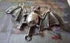 Accessories - 10 Pcs Of Antique Silver Bat Connector Charms 28x48mm A7309