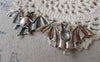 Accessories - 10 Pcs Of Antique Silver Bat Connector Charms 28x48mm A7309