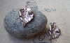 Accessories - 10 Pcs Of Antique Silver Beetle On Leaf Charms Pendants 13x24mm A3464
