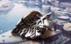 Accessories - 10 Pcs Of Antique Silver Beetle On Leaf Charms Pendants 13x24mm A3464