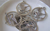 Accessories - 10 Pcs Of Antique Silver Bird Carrying Arrow Round Charms 25mm A4327