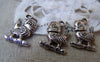 Accessories - 10 Pcs Of Antique Silver Bird Charms Double Sided 12x19mm A809