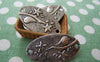 Accessories - 10 Pcs Of Antique Silver Bird Oval Connector Charms 20x37mm A516