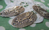 Accessories - 10 Pcs Of Antique Silver Bird Oval Connector Charms 20x37mm A516