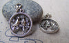 Accessories - 10 Pcs Of Antique Silver Bird Ring Charms 22mm A817