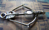 Accessories - 10 Pcs Of Antique Silver Bow And Arrow Charms Pendants 25x35mm A4378