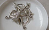 Accessories - 10 Pcs Of Antique Silver Bow And Arrow Connectors Charms Pendants 46x47mm A7077