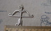 Accessories - 10 Pcs Of Antique Silver Bow And Arrow Connectors Charms Pendants 46x47mm A7077