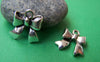 Accessories - 10 Pcs Of Antique Silver Bow Tie Knot Charms 15x18mm A786