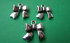 Accessories - 10 Pcs Of Antique Silver Bow Tie Knot Charms 15x18mm A786