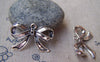 Accessories - 10 Pcs Of Antique Silver BowTie Bow Knot Charms 18x29mm A794