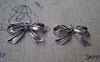 Accessories - 10 Pcs Of Antique Silver BowTie Bow Knot Charms 18x29mm A794