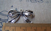 Accessories - 10 Pcs Of Antique Silver BowTie Bow Knot Charms 18x29mm A794