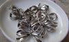 Accessories - 10 Pcs Of Antique Silver BowTie Bow Knot Charms 18x29mm A794