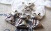 Accessories - 10 Pcs Of Antique Silver Carrot Rabbit Charms 9x13mm A1175