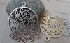 Accessories - 10 Pcs Of Antique Silver Chandelier Earring Drops Pendants Charms 25x35mm A5900