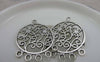 Accessories - 10 Pcs Of Antique Silver Chandelier Earring Drops Pendants Charms 25x35mm A5900