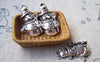 Accessories - 10 Pcs Of Antique Silver Christmas Snowman Charms 16x27mm A1549
