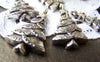 Accessories - 10 Pcs Of Antique Silver Christmas Tree Charms Pendants 25x28mm A956