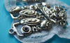 Accessories - 10 Pcs Of Antique Silver Crab Rectangular Charms 15x34mm A1160