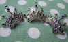 Accessories - 10 Pcs Of Antique Silver Crown Charms 14x24mm A3700