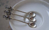 Accessories - 10 Pcs Of Antique Silver Crown Spoon Charms Pendants 11x60mm A5079