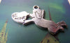 Accessories - 10 Pcs Of Antique Silver Cupid Angel Charms 17x32mm A1336