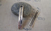 Accessories - 10 Pcs Of Antique Silver Curved Bar Bracelet Connector Charms 7x44mm A5414