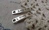 Accessories - 10 Pcs Of Antique Silver Curved Bar Charms 4x21mm A6053