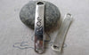 Accessories - 10 Pcs Of Antique Silver Curved Bracelet Connector Charms 8x48mm A6630