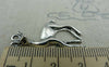 Accessories - 10 Pcs Of Antique Silver Deer Pendants Charms 17x33mm A5910