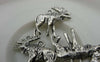 Accessories - 10 Pcs Of Antique Silver Deer Pendants Charms 22x22mm A6007