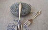 Accessories - 10 Pcs Of Antique Silver Dinner Fork Charms 8x55mm A2321