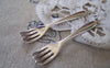 Accessories - 10 Pcs Of Antique Silver Dinner Fork Charms 8x55mm A2321