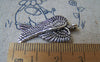 Accessories - 10 Pcs Of Antique Silver Double Angel Wing Charms 28mm A2273