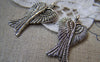 Accessories - 10 Pcs Of Antique Silver Double Angel Wing Charms 28mm A2273