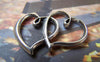 Accessories - 10 Pcs Of Antique Silver Double Heart Charms 20x32mm A5720