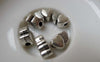 Accessories - 10 Pcs Of Antique Silver Double Heart Spacer Beads Charms 7x13mm A7250