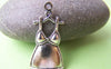 Accessories - 10 Pcs Of Antique Silver Dress Charms 17x34mm A1906