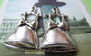 Accessories - 10 Pcs Of Antique Silver Dress Charms 17x34mm A1906