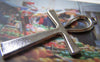 Accessories - 10 Pcs Of Antique Silver Egyptian Ankh Cross Charms Huge Size 29x55mm A886