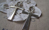 Accessories - 10 Pcs Of Antique Silver Egyptian Ankh Cross Charms Huge Size 29x55mm A886