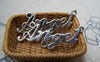 Accessories - 10 Pcs Of Antique Silver English Word Charms 16x35mm A2949