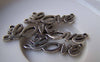 Accessories - 10 Pcs Of Antique Silver English Word Connector Charms 10x33mm A1301
